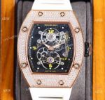Swiss Quality Richard Mille Manual Winding RM17-01 Watches Rose Gold Diamond-set